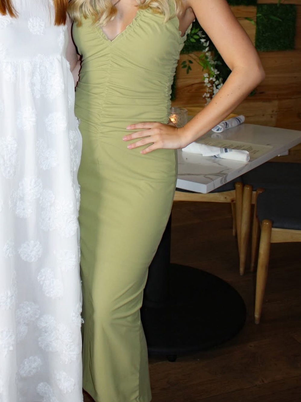Green Zara Bodycon Maxi